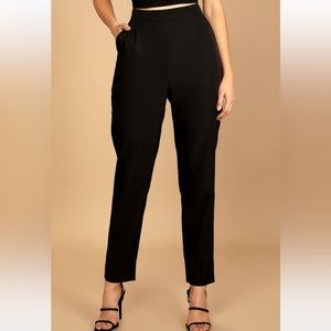 Lulus Like Clockwork Black Trouser Pants